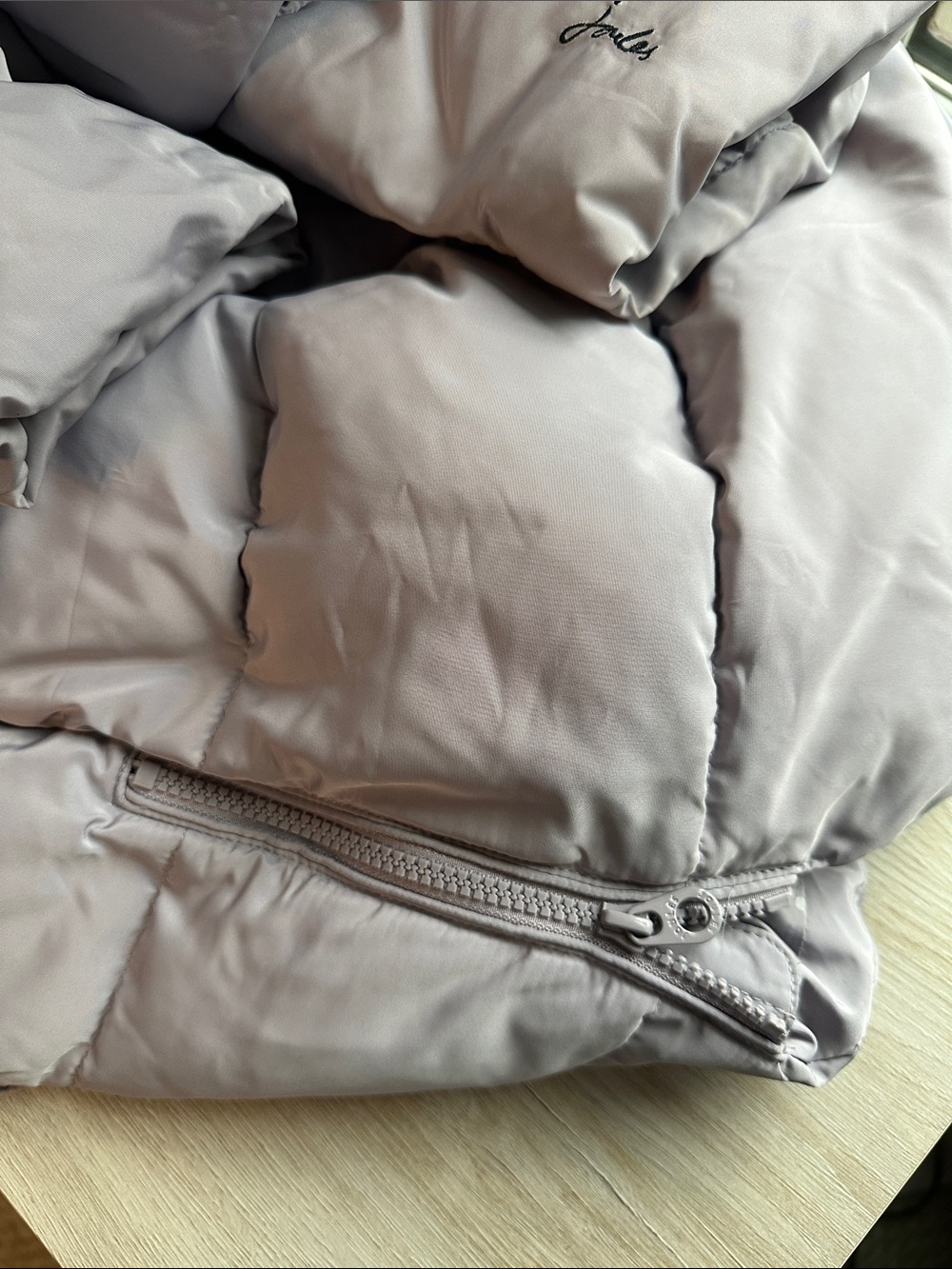 Joules Oversized Hooded Quilted Puffer Coat in Lavender Size US 16 - Picture 12 of 12